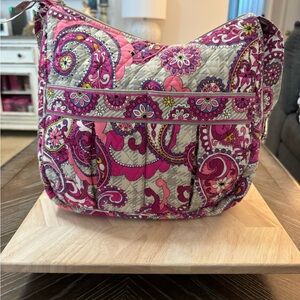 Vera Bradley Pink and Purple Paisley Shoulder Bag